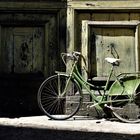 Green bicycle