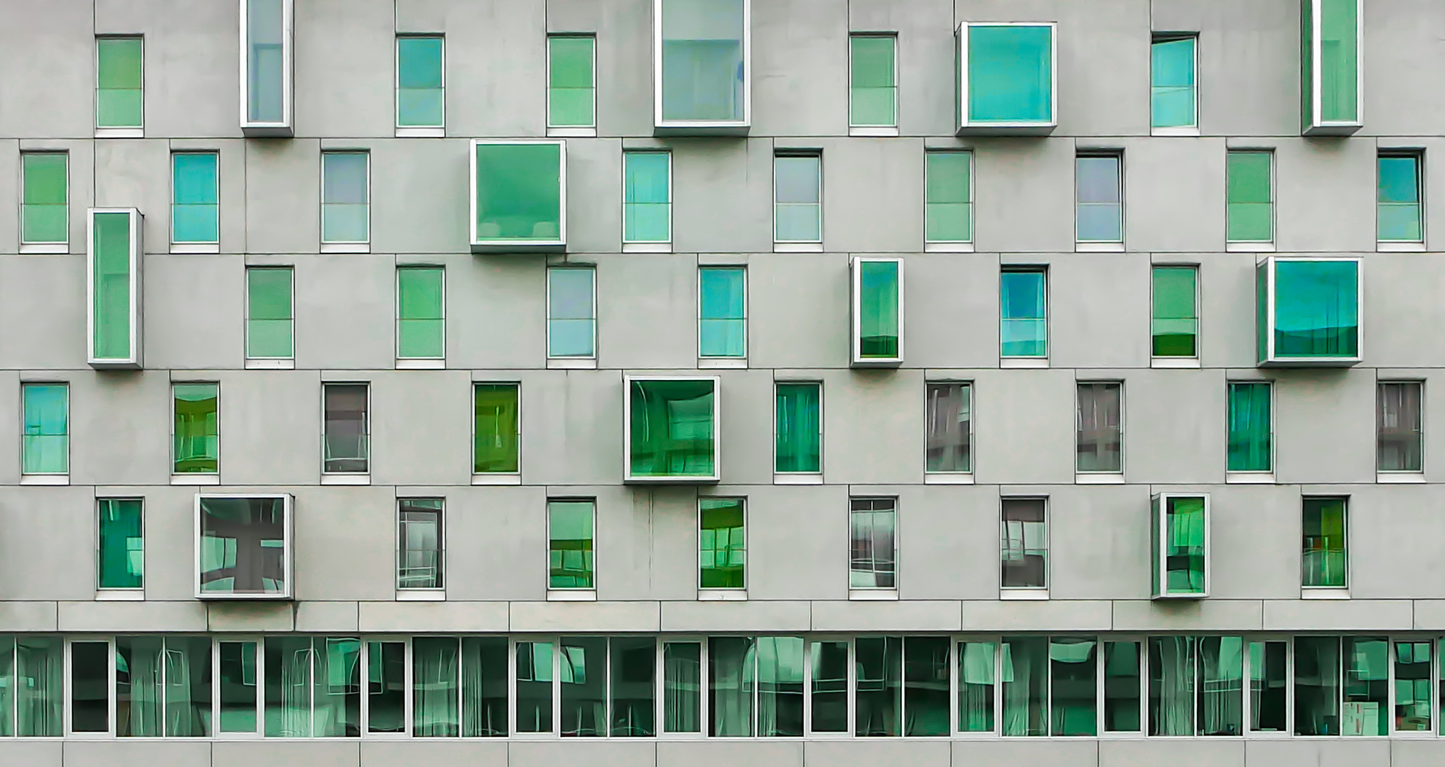 green facade