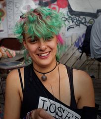 green hair