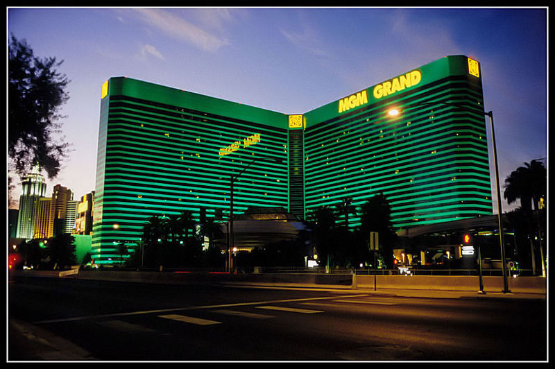 Green is the MGM Grand in Las Vegas