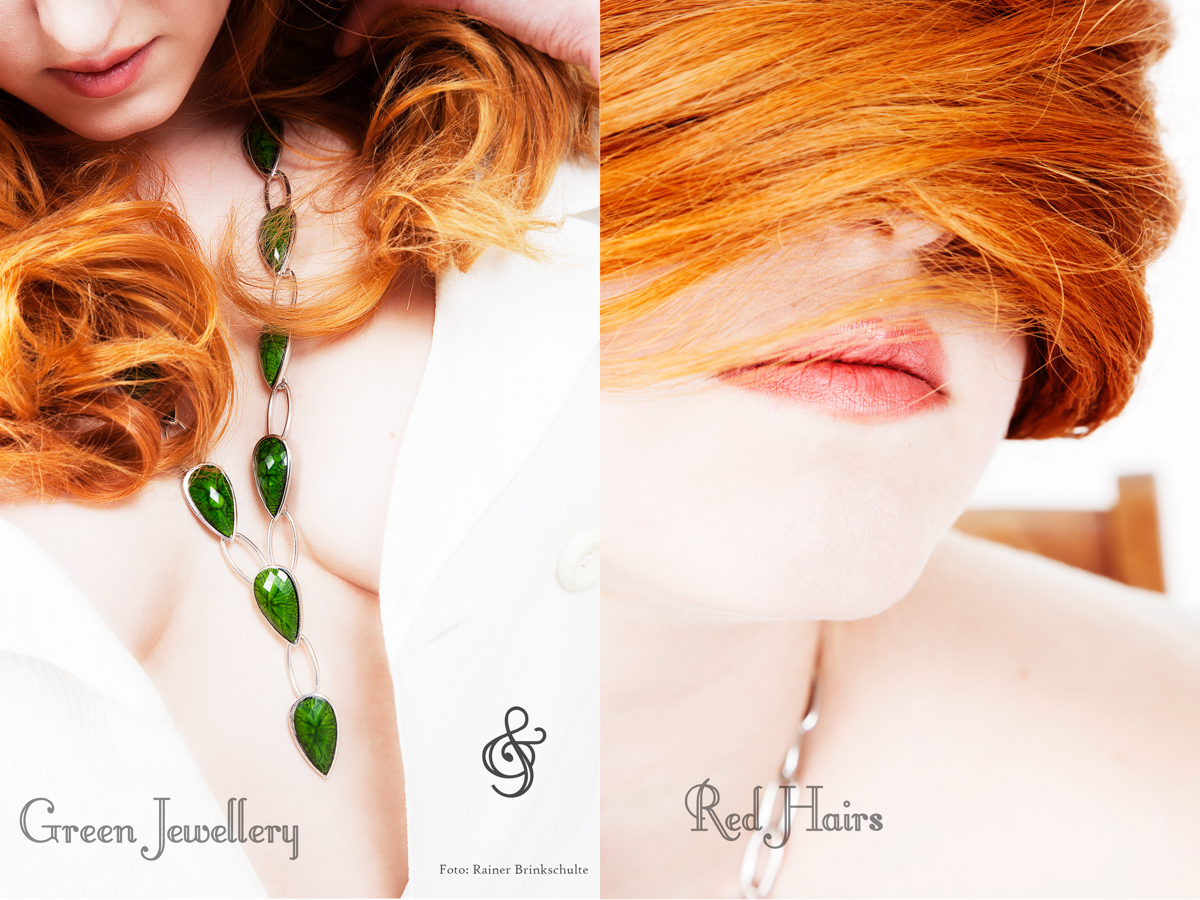 Green Jewellery and Red Hairs