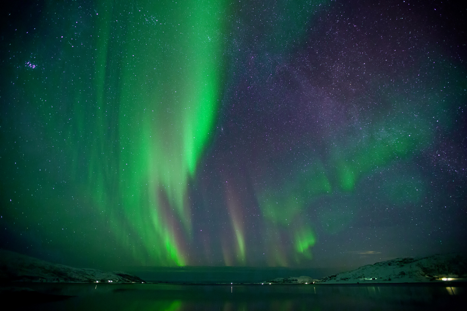 green meets milky way