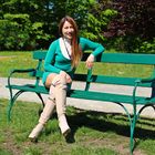 Green park bench