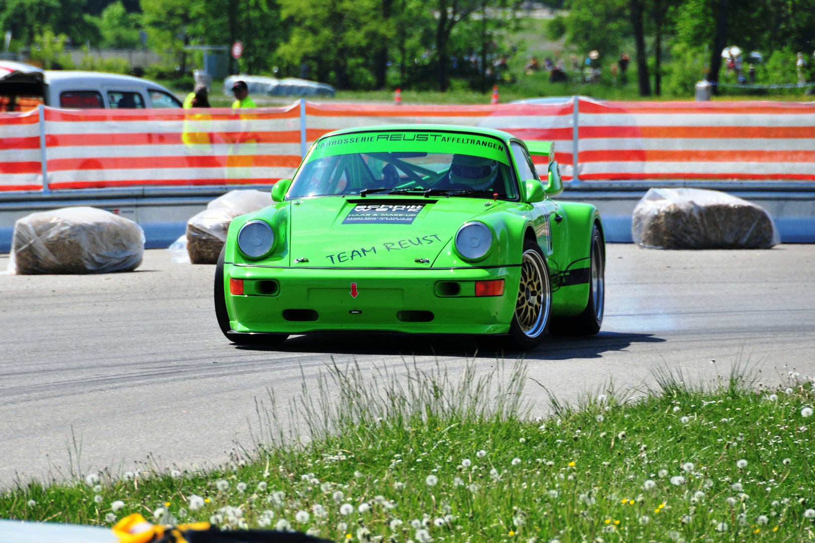 green Porsche