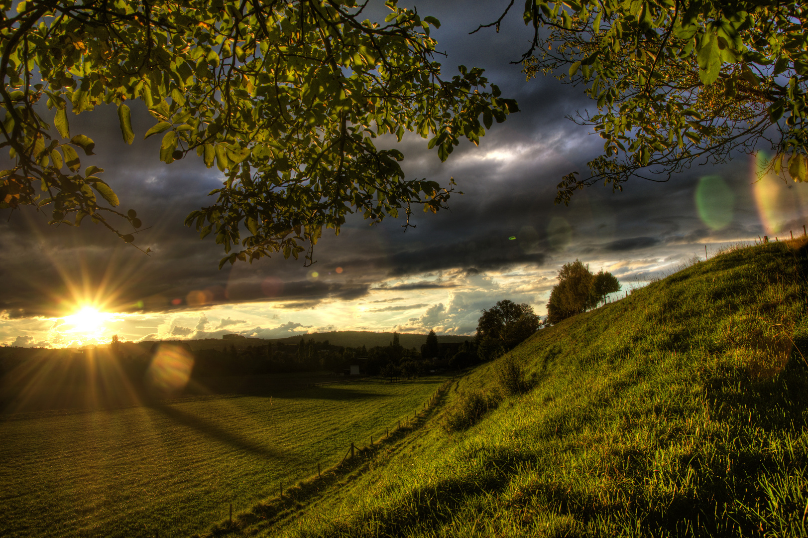 green sunset