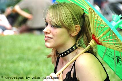 green umbrella