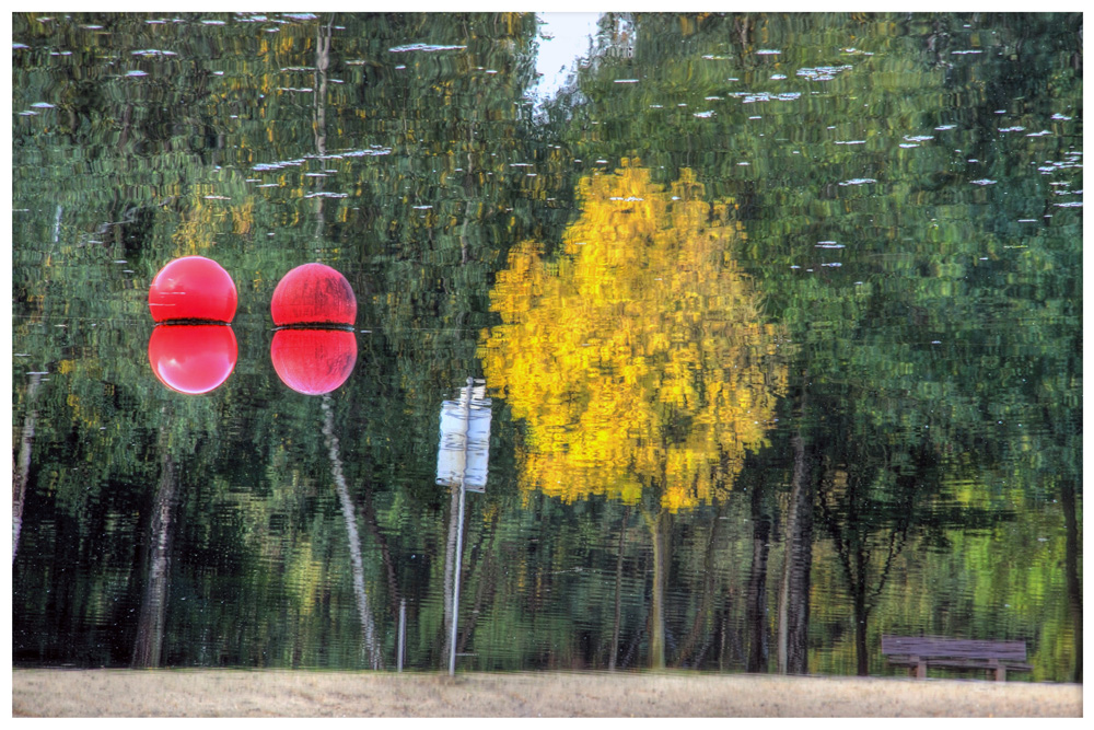 Green, yellow and red