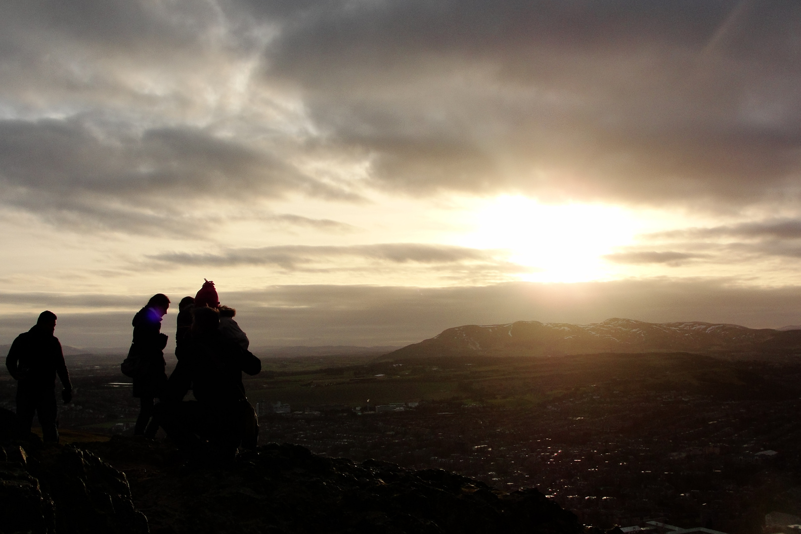 greeting the New Year on Arthur's Seat