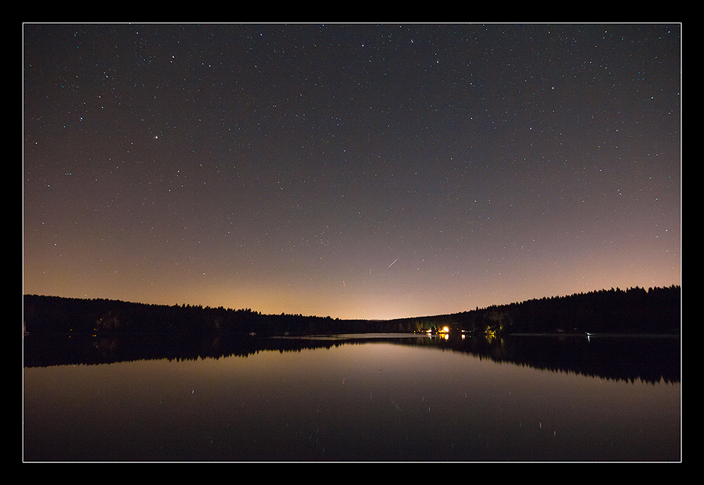 Greifenbach-Stauweiher bei Nacht