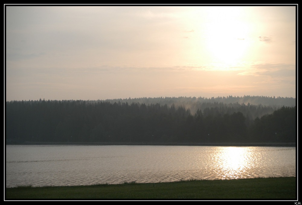 Greifenbachstauweiher am frühen Morgen