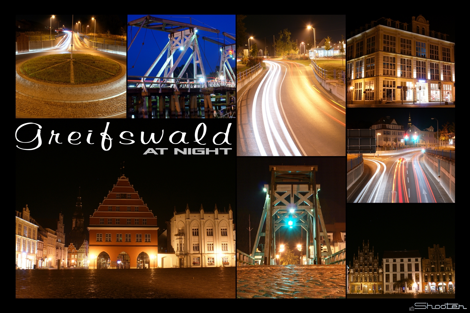 Greifswald at Night Collage