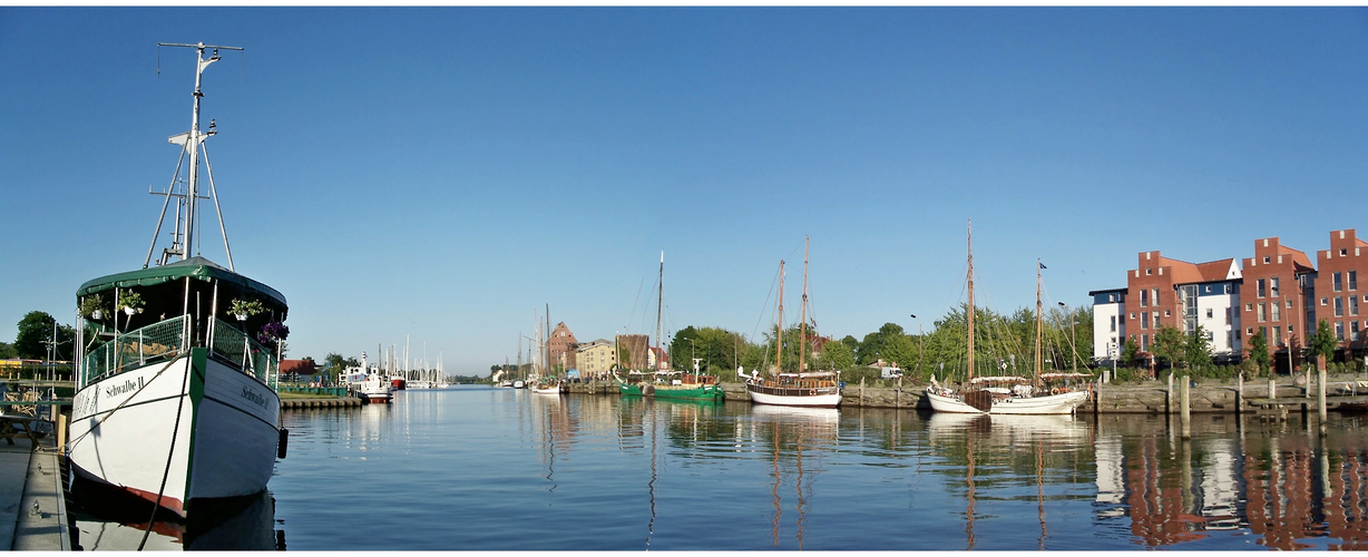 Greifswald, Panorama Hafen, Vorpommern, Germany, Sommer 2008