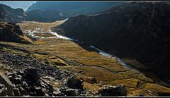 Greina bei der Scaletta Hütte.