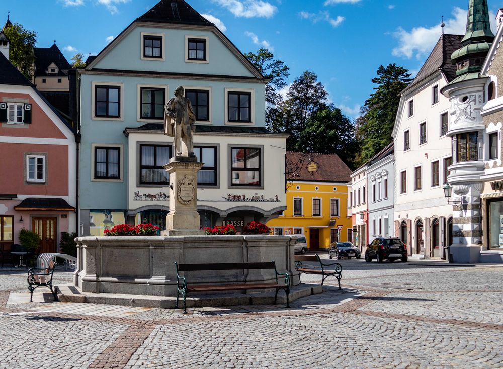 Greiner Stadtansichten - Stadtbrunnen  