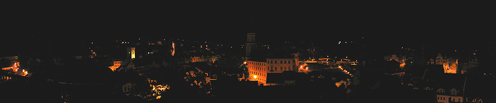 Greiz bei Nacht Panorama