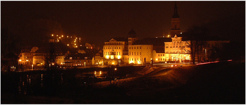 Greiz (Thüringen) bei Nacht