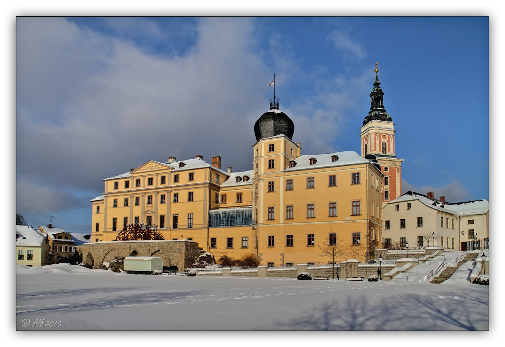 Greiz - Unteres Schloss im Schnee