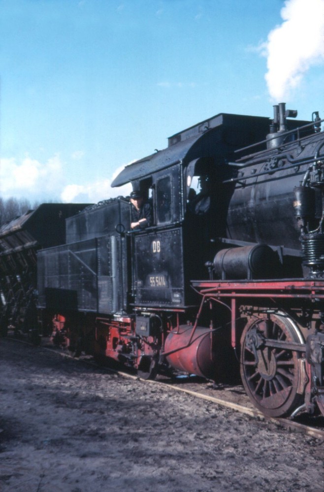 Gremberg 1966 mit 55 5414 als A-Lok (Kiesgrube)