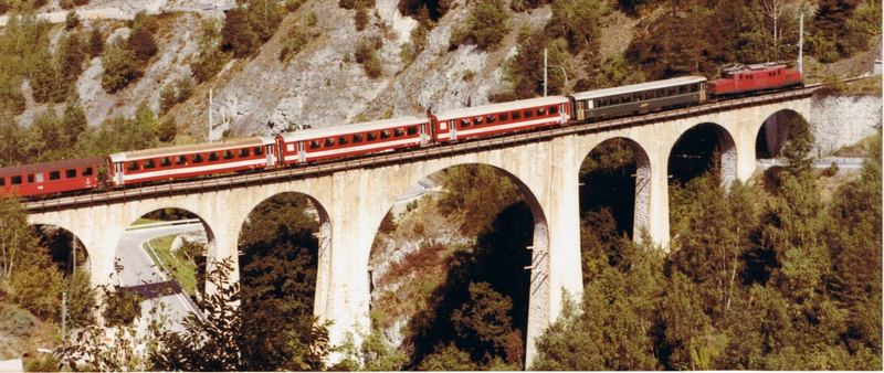 Grengiols-Viadukt (MG-Bahn) zu Furka-Oberalp-Zeiten