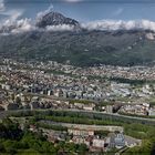 Grenoble - rechts der Seilbahn