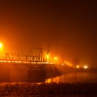 Grenzbrücke Deutschland/Polen im Nebel