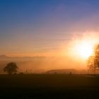 Grenze zwischen Nebel und Sonnenschein