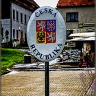 Grenzschild der Ceská Republika ,,,