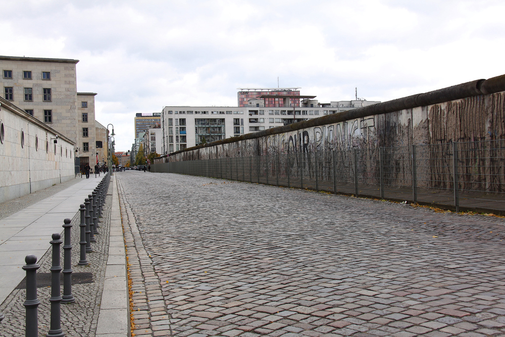 Grenzverlauf bis 1989 zwischen den Bezirken Mitte (Ost-Berlin) und Kreuzberg (West-Berlin)