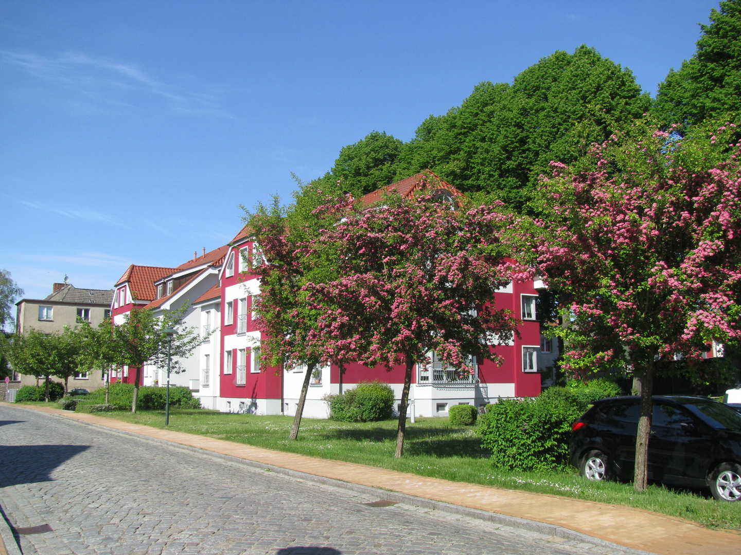 Grevesmühlen; Goethestraße, im Frühjahr