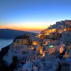 Griechenland Santorini Sonnenuntergang in Oia