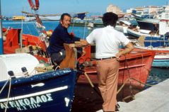 Griechische Inseln, Aegina, Fischer am Hafen