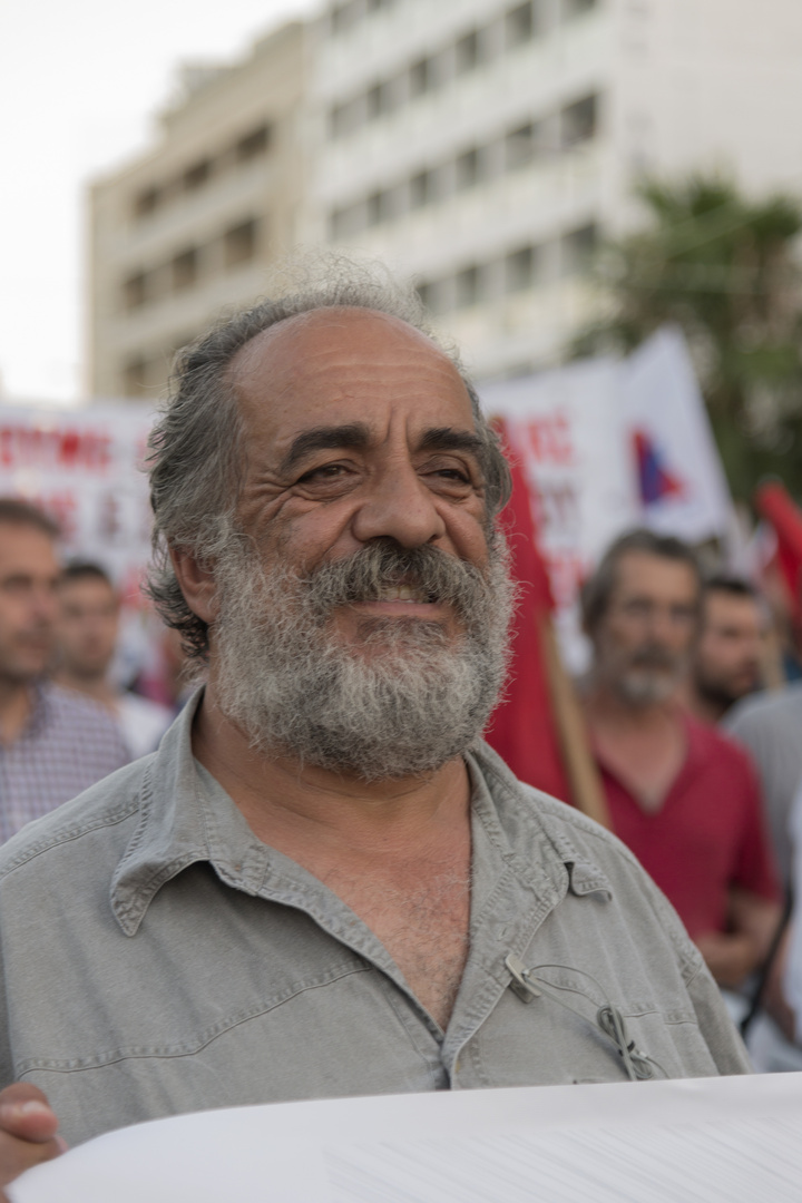 Griechischer Demonstrant