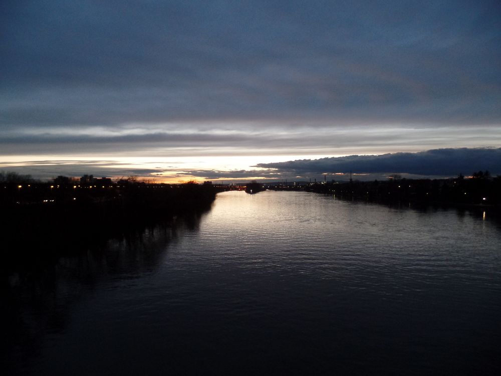 Griesheimer Schleuse Sonnenuntergang 