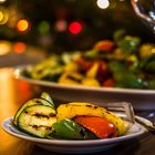 Grilled peppers and zucchini