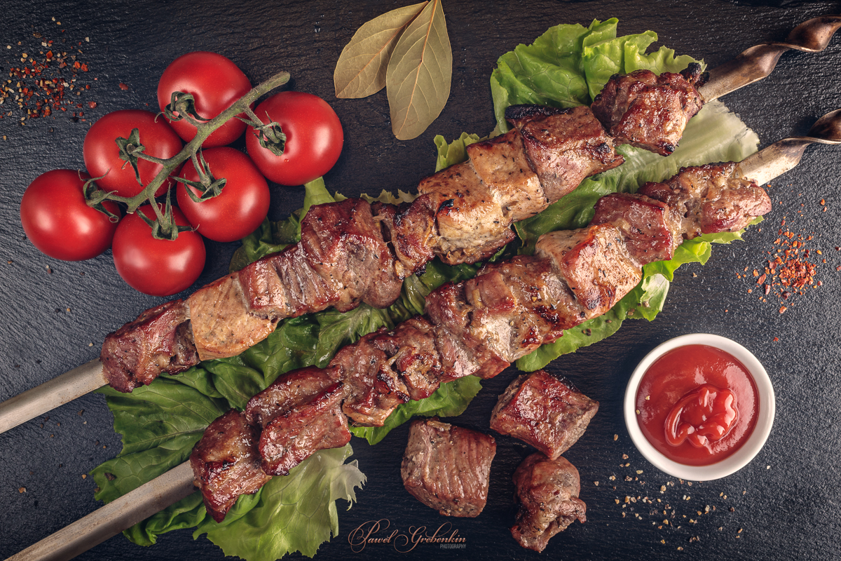 Grilled shish kebab