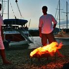 Grillen am Strand