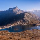 Grimselpass im Hintergrund der Rhonegletscher