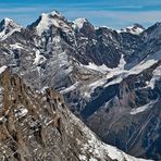 Grindelwalder Dreigestirn mit Nebengipfeln