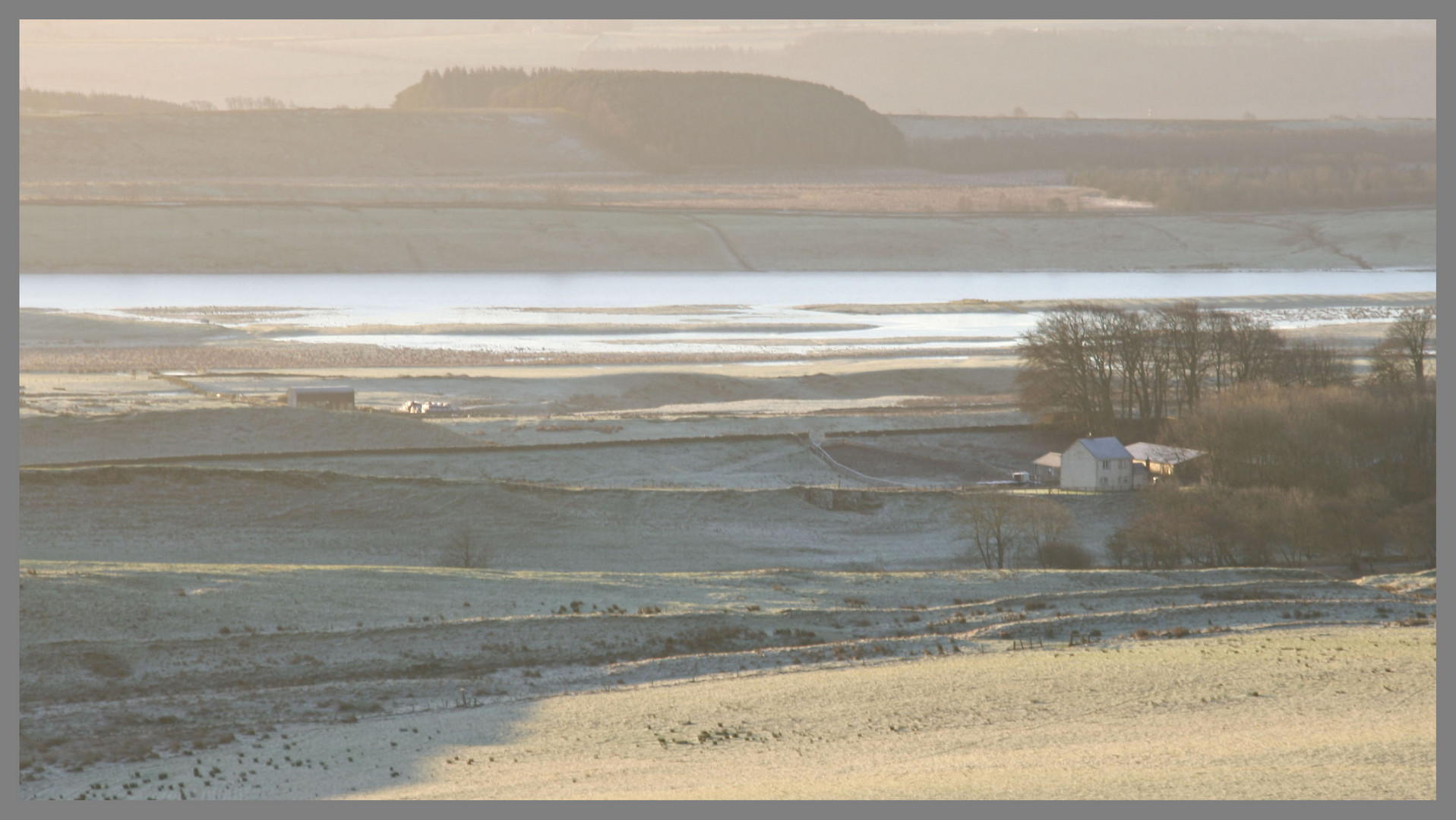 Grindon Lough from the Roman Wall winter morning