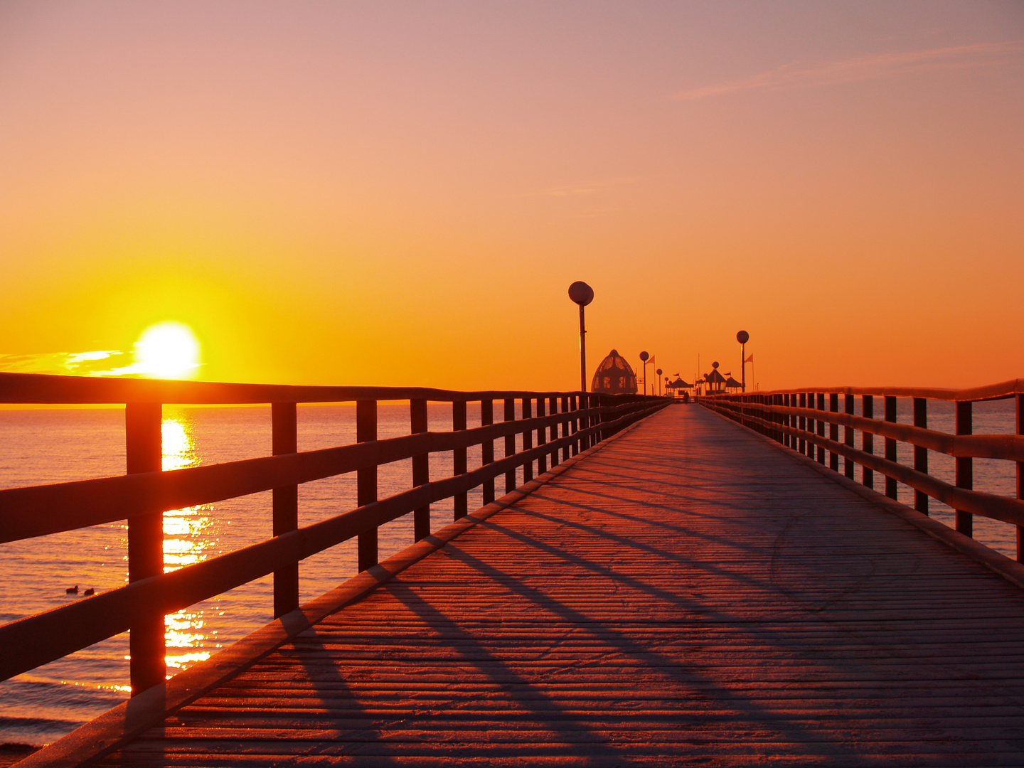 Grömitzer Seebrücke beim Sonnenaufgang