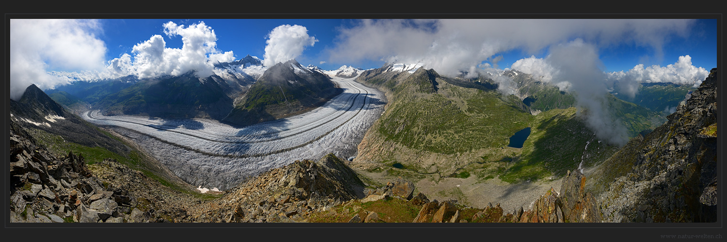 Grösster Alpengletscher (250° Pano)