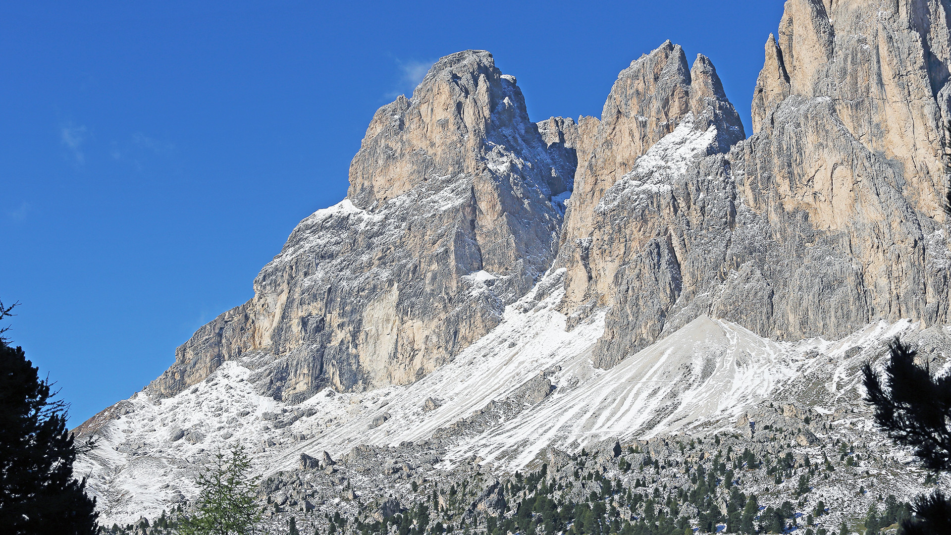 Grohmannspitze 3113m  und Fünffingerspitze 2918m vom Seelajoch aus...