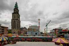 Groningen - Grote Markt with Fair and Martinitoren