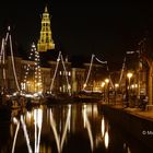 Groninger Gracht bei Nacht