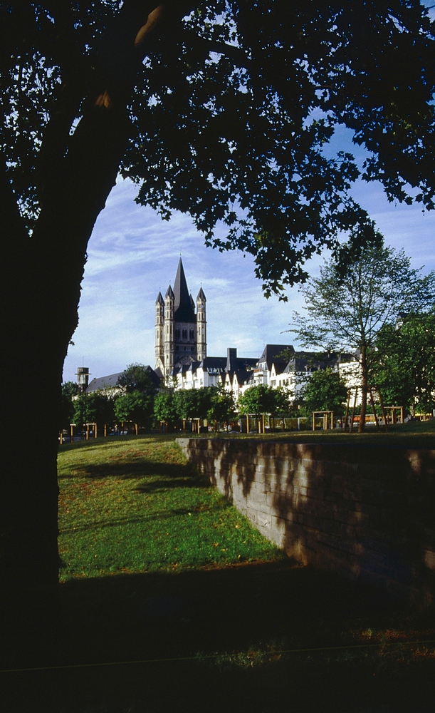 Gross St.Martin vom Rheinufer aus gesehen (1987)