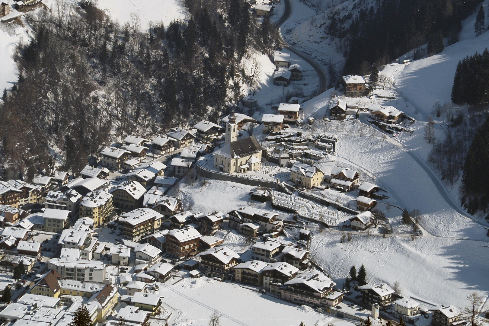 Grossarl vom Kreuzkogel aus 1.850 m Höhe