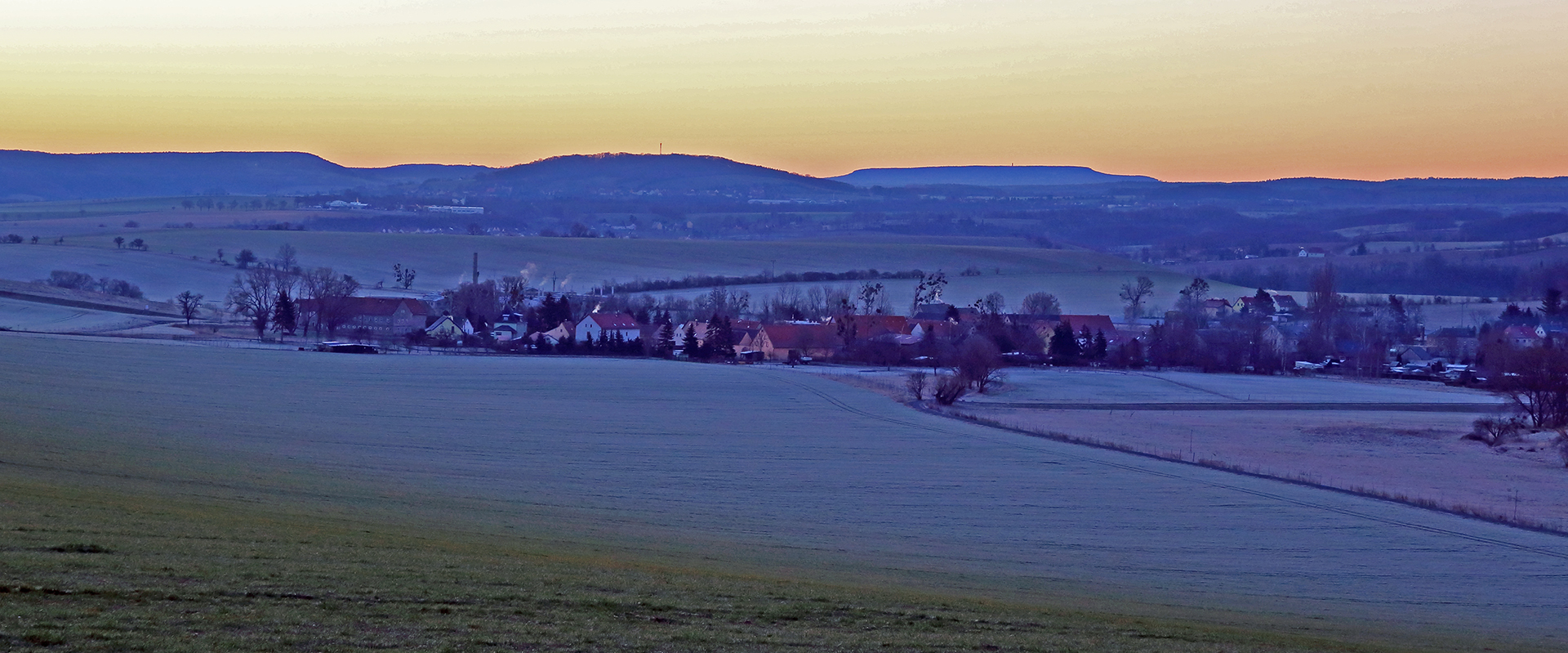 Großartige Morgenfernsicht verbunden mit "Schweinekälte" ...