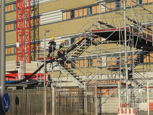 Großbaustelle mit Zahl...