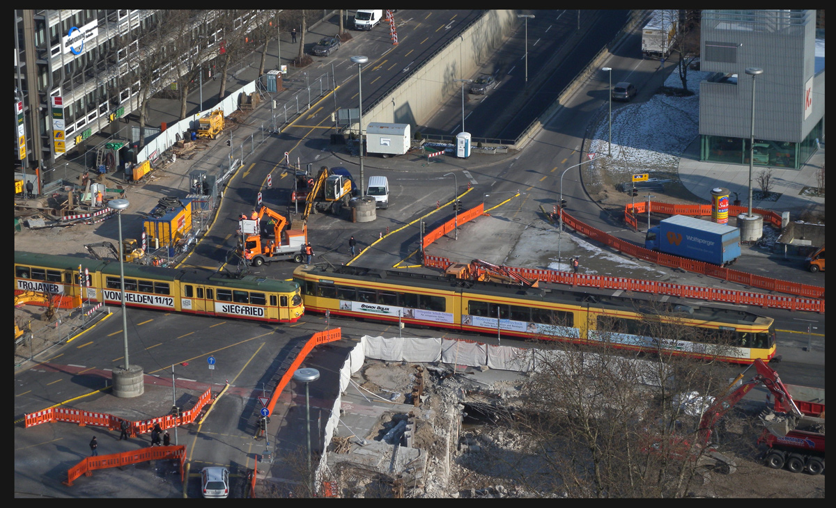 Großbaustelle mitten in der Stadt....