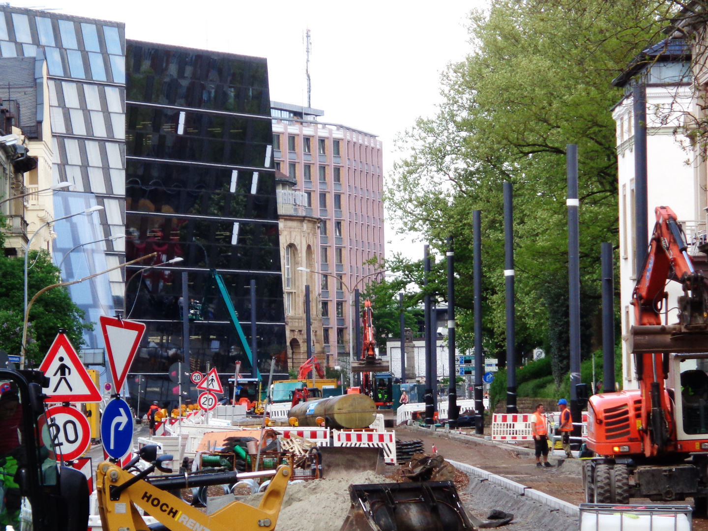 Großbaustelle Rotteckring in Freiburg i.Br.